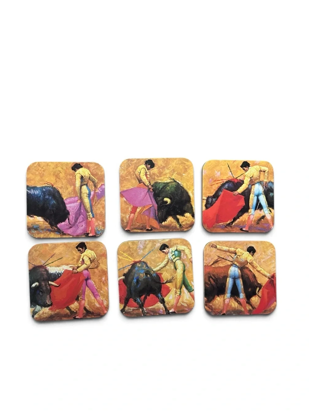 Vintage Matador Coasters Set 6 pieces MCM